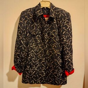 Black and Red Women's Blazer Jacket